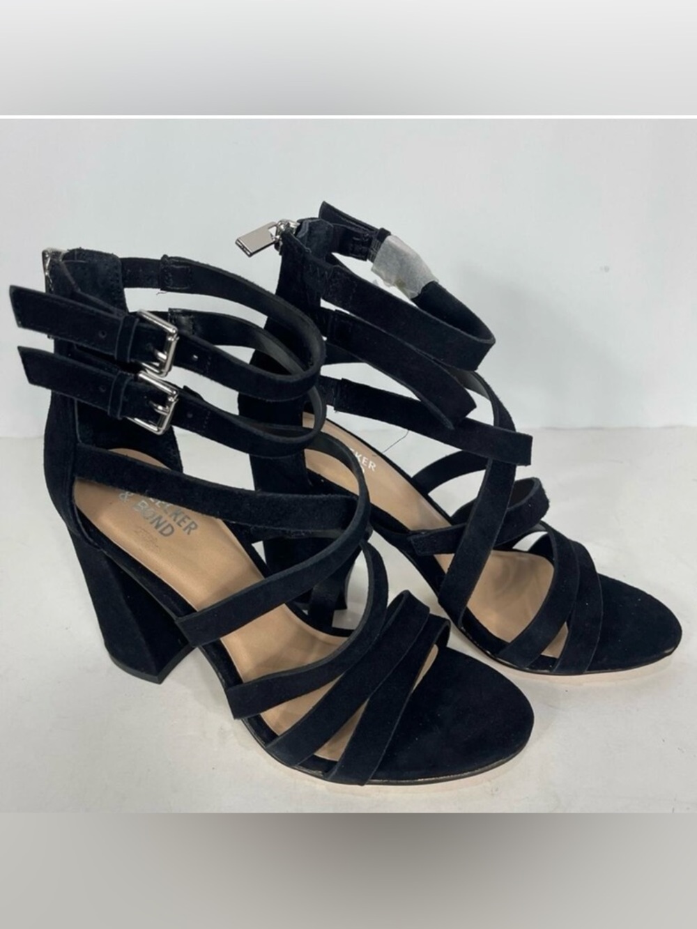 Bleeker & Bond Women’s Mindy Strappy Heel Black Size 6 NEW